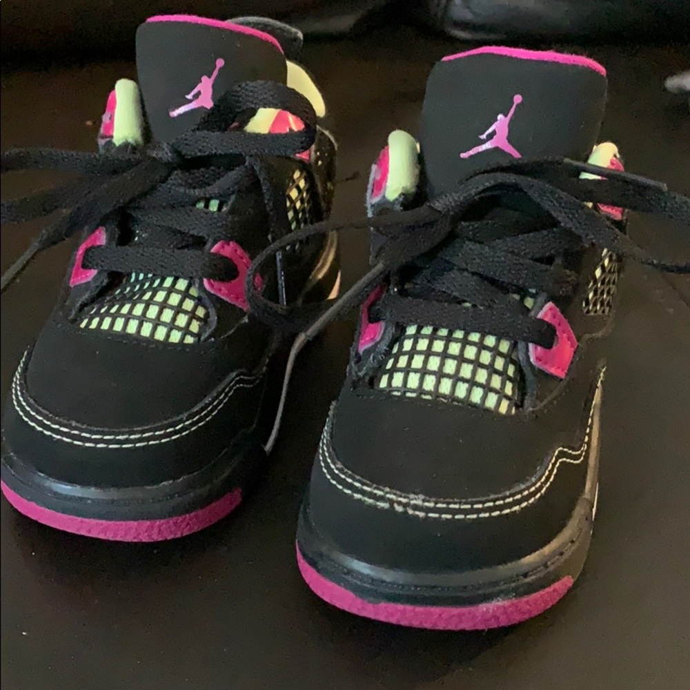 Michael Jordans retro 4 toddler size 6c hard sole